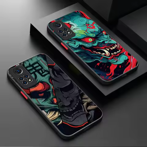 Samurai Hannya Mask Ghost Phone Case for Xiaomi Redmi A5 A4 A3 A3X A2 A1 Plus 13X Redmi K70 Ultra K7