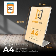 A4 Brochure Holder One Side ACRYLIC ACRYLIC A4 Portrait Brochure