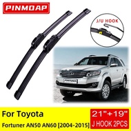 For Toyota Fortuner AN50 AN60 2004 2005 2006 2007 2008 2009 2010 2011  Front Wiper Blades Brushes Cu