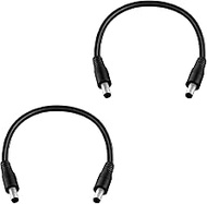 1FT 5.5mm x 2.1mm 14AWG Male to Male DC Power Extension Cord 12V/24V DC Power Cord for Outdoor Power