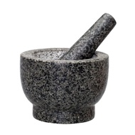 REAL GRANITE (No Plastic) Mortar and Pestle Set (SG Warehouse) - Traditional and Authentic for kitchen.