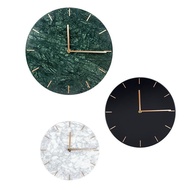 Silent Wall Clock Home Decoration Clock Light Luxury Creative Simple Nordic Marble Modern Round Wall