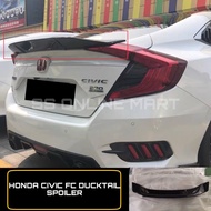 Honda Civic Fc 2016-2020 DuckTail Spoiler Duck Style Spoiler Piano Black Come With 3M Double tap