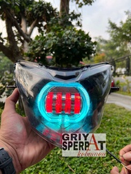 LAMPU DEPAN JUPITER MX NEW BILED PROJI 4 LENSA