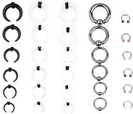 Ear Gauges Stretching Kit 14G-00G Acrylic Sprial Tapers Plugs Expander Sets Heart Tunnels Piering Je