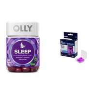 OLLY Sleep Gummy with Ear Plugs, Melatonin, L-Theanine, Chamomile, 50 Count & Flents Ear Plugs, 10 P