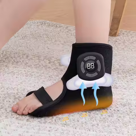 1pcs Ankle Massager for Pain Relief Cordless Rechargeable Heating Pad for Ankle and Foot Vibration F