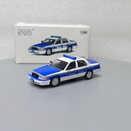 596 1: 64 Ford Crown Victoria-Massachusetts Boston Police Station Alloy Car Model Gift
