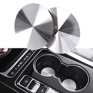 Metal Car Cup Holder Cover Mat Trim Decoration Sticker For Audi A1 A3 A4 B8 B9 A5 A6 A7 S3 S5 S6 Q3 