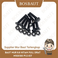 NUT BOLT 8.8 BLACK FULL DRAT M10x100 P1.5 K17