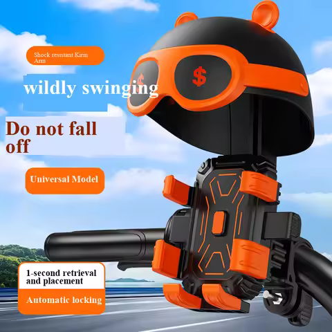 New Sunshade Motorcycle Phone Holder, 1-Second Auto Lock, Mount for Bicycle/Electric ,Waterproof Ant