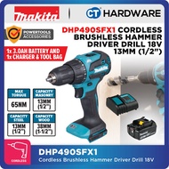 MAKITA DHP490Z | DHP490WV | DHP490SFX1 CORDLESS BRUSHLESS HAMMER DRIVER DRILL 18V 1/2" 13MM 65NM [ D