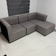 Sofa set L shaped dark grey URATEX FOAM COD only !!!!