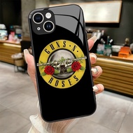 Guns and roses 1 design Tempered Glass Phone Case Cover For POCO F3 F4 F5 M5 M6 4G X3 X4 GT X5 X6 X7