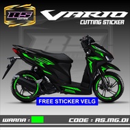 sticker vario cutting vario - Aksesoris Motor Stiker Honda Vario 125 &amp;150 New Terbaru 2019 2020 2021 Free Velg Skotlet Sticker Striping Lis Variasi Cutting Sticker Simple Minimalis Elegant Stylish Hologram Pelangi Chrome Gold Solid Color VARIO NEW RSMG 01