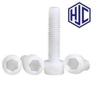 White Nylon Hexagon Socket Screw M3/M4/M5/M6/M8 Plastic Screw
