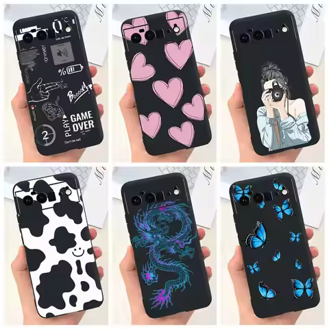 For Google Pixel 6 Case Pixel 6 Pro Cover Cute Love Heart Cow Butterfly Shockproof Bumper For Google