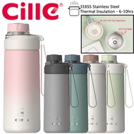 Cille 520ml Direct Leisure Travel Style 316SS Stainless Steel Vacuum Flask Thermos Water Bottle