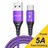 DELETERIOUS66DE1 5A Type C Fast Charger Cable 1M/2M 22.5W Type C Data Cable Super Speed Up 100% USB C Fast Charger Cable for Samsung LG Huawei