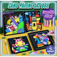 [SG LOCAL] Sand Painting Box Set Educational Montessori Activity Crafts Art Puzzle DIY Drawing Kids 