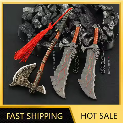16cm The Leviathan Axe with Blade Chaos Game Item God of War: RAGNAROK Kratos Ghost of Sparta Sword 