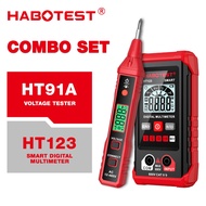 HABOTEST HT123+HT91A Set Digital Multimeter DC/AC Intelligent Multimeter/Resistance/Continuous Detec