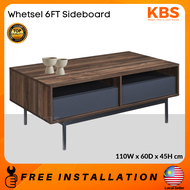 (FREE Shipping) KBS Whetsel 3.5FT Coffee Table /  2 Drawer Storage / Retro Industrial  / Minimalist 