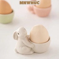 MNWHUC Ceramic Egg Cup, Ceramic Egg Organizer Rabbit Egg Cup,  Creative Easter Egg Holder Kitchen Ut