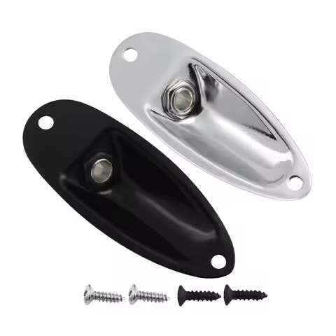 FLEOR 1pcs Boat Style Jack Guitar Output Jack Socket 1/4" 6.35mm For ST Electric Guitar