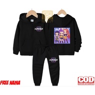 KPOP DEMON HUNTERS ZIP JOGGER SET KIDS HOODIE JACKET KPOP DEMON HUNTERS