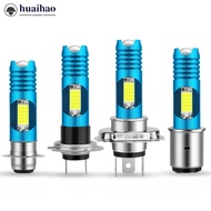 HUAIHAO 1PC RGB H4/H7/P15D/BA20D Motorcycle Headlight LED Hi/Low Canbus Led Bulb Moto Fog Driving Li
