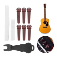 Henye POENVFPO Acoustic Guitar Bridge Pins  Cocobolo Wood String Pegs With Puller Remover Parts Repl