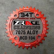 Chainring ZRACE Aloy RED 34T BCD104