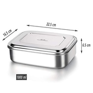 กล่องข้าวกลางวันทำจาก18/8กล่องเบนโตะสแตนเลสสตีล3ช่อง1000ML 1200ML 1400ML 1800ML Moira.