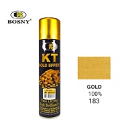 [ 1 UNIT ] Bosny KT Gold Effekt Spray Paint Kt Gold Effect Bosny Chrome Spray Paint Spray Warna Emas