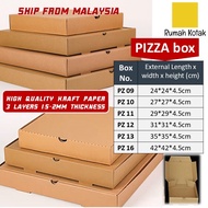 RUMAH KOTAK -- -- Good Quality Thick Pizza Box Packing Box (9 inch, 11 inch, 12 inch,13 inch, 16 inc