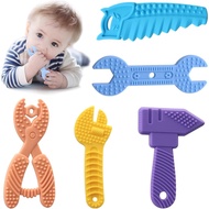 5PCS Baby Teething Toys, Silicone Sensory Chew Teether for Newborn Infant 0-6 9 12 18 Month ，Kids Tr