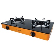 Lucky Flame 2-Burner Tabletop Gas Stove Black Mirror AI-102-Orange