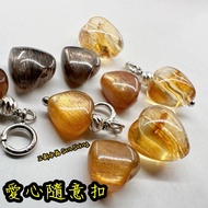 Black Gold Backbone Gold Backbone Citrine Heart-Shaped Casual Buckle🌠Three New Crystals🌠Random Deduc
