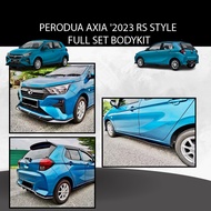 PERODUA AXIA '2023 RS STYLE FULL SET BODYKIT FRONT SKIRT ,SIDE SKIRT ,REAR SKIRT MATERIAL PU GETAH B