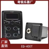 EQ-400T Four-Stage Guitar Pickup Acoustic Guitar EQ Balancer Front Amplifier with L Tuner