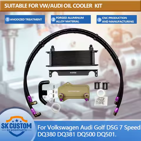 SK CUSTOM Transmission Oil Cooler Kit For Volkswagen Audi Golf DSG 7 Speed Gearbox Oil Cooling Kit D