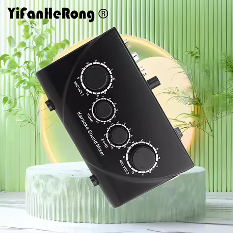 Karaoke Sound Mixer Professional Audio System Portable Mini Digital Audio Sound Karaoke Machine Echo