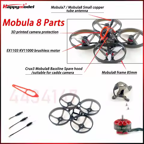 Happymodel EX1103 KV11000 Brushless Motor / TPU 3D Print Lens Protector /85mm Frame /Caddx Canopy / 