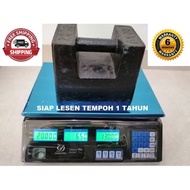 25kg/30kg Rechargable Digital Weighting Scale (Black) Timbang Kilo