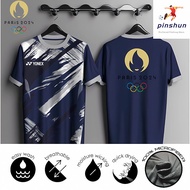 2024 Olympic Games T-Shirt Yonex Sports T-Shirt Paris Olympic Games Printed T-Shirt Summer Breathabl