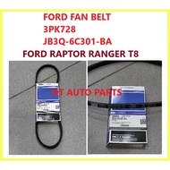 FORD FAN BELT  3PK728 JB3Q-6C301-BA  FORD RAPTOR RANGER T8