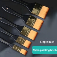 Flat Nylon Hair Wooden Penholder Gesso Wide Brush Acrylic Oil Paint Brush Scrubbing Art Supplies