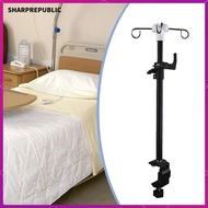 [Sharprepublic] IV Pole Table Clamp Feeding Tube Holder Retractable Household Drip Bag Stand