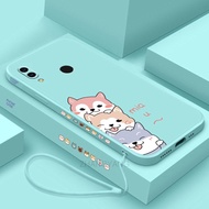 Casing For  Huawei nova 3i nova 3 Phone case Silicone TPU soft shell Three Lovely dog pattern send same color lanyard